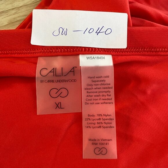 Calia By Carrie Underwood Wide Banded Bikini Bottom Swim Hibiscus NWT Women's XL - Picture 2 of 7